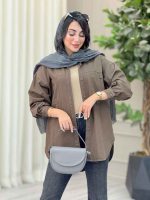 مانتو کتان جیب دکمه زیوا کد 6928 - تصویر 15