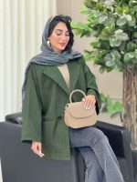 مانتو دو دکمه جیب نما ساتیا کد 6979 - تصویر 2