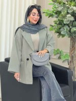 مانتو دو دکمه جیب نما ساتیا کد 6979 - تصویر 9