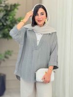 مانتو لمه ترکیبی یاسمن کد 6964 - تصویر 10