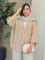 مانتو لمه ترکیبی یاسمن کد 6964 - تصویر 3