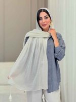 شال پلیسه منگوله دار شبنم کد 5362 - تصویر 10