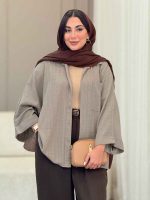 مانتو پانچ تک جیب فرشته کد 6967 - تصویر 14