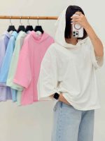 تیشرت باکسی کلاه دار کد 6966 - تصویر 9