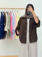 مانتو بغل چاک تک جیب جیهان کد 6947