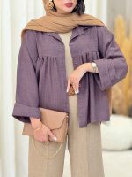 مانتو چین دار نیارا کد 6982 - تصویر 2