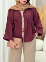 مانتو چین دار نیارا کد 6982 - تصویر 14