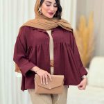 مانتو چین دار نیارا کد 6982