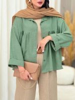 مانتو چین دار نیارا کد 6982 - تصویر 23