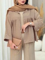 مانتو چین دار نیارا کد 6982 - تصویر 9