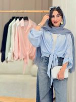شومیز گره ای آستین پاگن سایا کد 6944