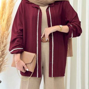 مانتو آستین کش نواردوزی کد 7010