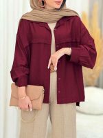 استایل با رنگ زرشکی