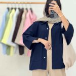 مانتو آستین پاکتی دو جیب پایین کد 7049