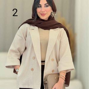 مانتو آستین پاکتی طرح دار کد 7080
