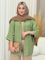 مانتو پانچ دکمه مخفی کد 6955