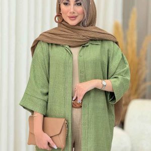 مانتو پانچ دکمه مخفی کد 6955