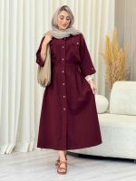 پیراهن کمرکش دو جیب پاکتی کد 6993