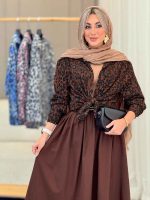 مانتو طرح پلنگی پشت پیله کد 7092
