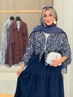 مانتو طرح دار تک جیب آلیتا کد 7095