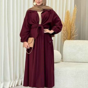 ست شومیز دو دکمه و دامن کد 6501
