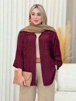 استایل با رنگ زرشکی