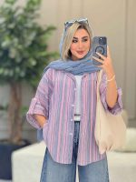 مانتو طرح لوزی برش دار کد 7122