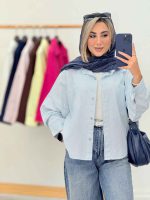 استایل با آبی آسمانی