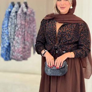مانتو طرح پلنگی پشت پیله کد 7092