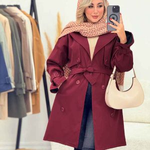 بارانی ژیله دکمه دار دو جیب کد 7145