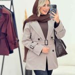 بارانی ژیله دکمه دار نگار کد 7215
