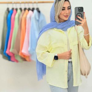 مانتو جلو ژیله آستین پاکتی ثنا کد 7106