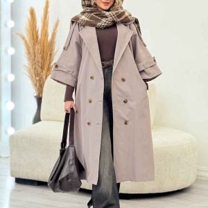 بارانی بلند شش دکمه درنا کد 7324
