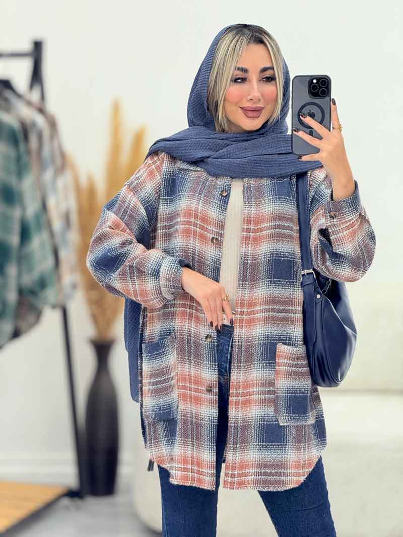 شکت چهارخونه جیب پایین کد 7349 شکت چهارخونه جیب پایین کد 7349