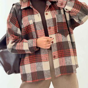 شکت چهارخونه دو جیب کد 7352