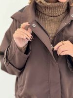 بارانی پایین گت دو جیب روشنک کد 7407 - تصویر 9