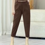 شلوار فوتر مام پاکتی کج راه کد 7373