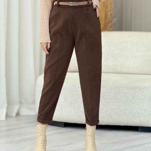 شلوار فوتر مام پاکتی کج راه کد 7373