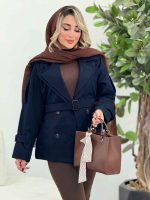 بارانی یقه دوبل چهاردکمه کد 7308 - تصویر 15