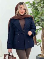 بارانی یقه دوبل چهاردکمه کد 7308 - تصویر 20