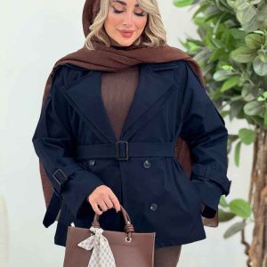 بارانی یقه دوبل چهاردکمه کد 7308