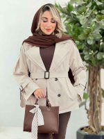 بارانی یقه دوبل چهاردکمه کد 7308 - تصویر 21