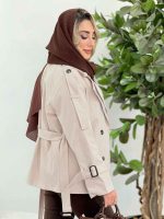 بارانی یقه دوبل چهاردکمه کد 7308 - تصویر 10