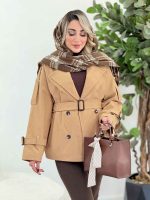 بارانی یقه دوبل چهاردکمه کد 7308 - تصویر 11