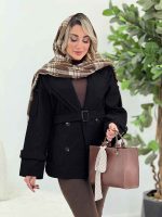 بارانی یقه دوبل چهاردکمه کد 7308 - تصویر 14