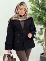 بارانی یقه دوبل چهاردکمه کد 7308 - تصویر 22