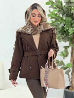 بارانی یقه دوبل چهاردکمه کد 7308 - تصویر 16