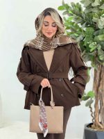 بارانی یقه دوبل چهاردکمه کد 7308 - تصویر 4