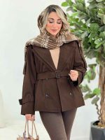بارانی یقه دوبل چهاردکمه کد 7308 - تصویر 19