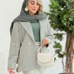 پالتو کج راه دو دکمه کد 7457